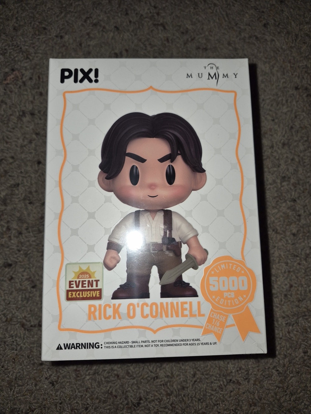 This is a 2025 SDCC Exclusive Thrilljoy PIX! Rick O'Connell vinyl figure